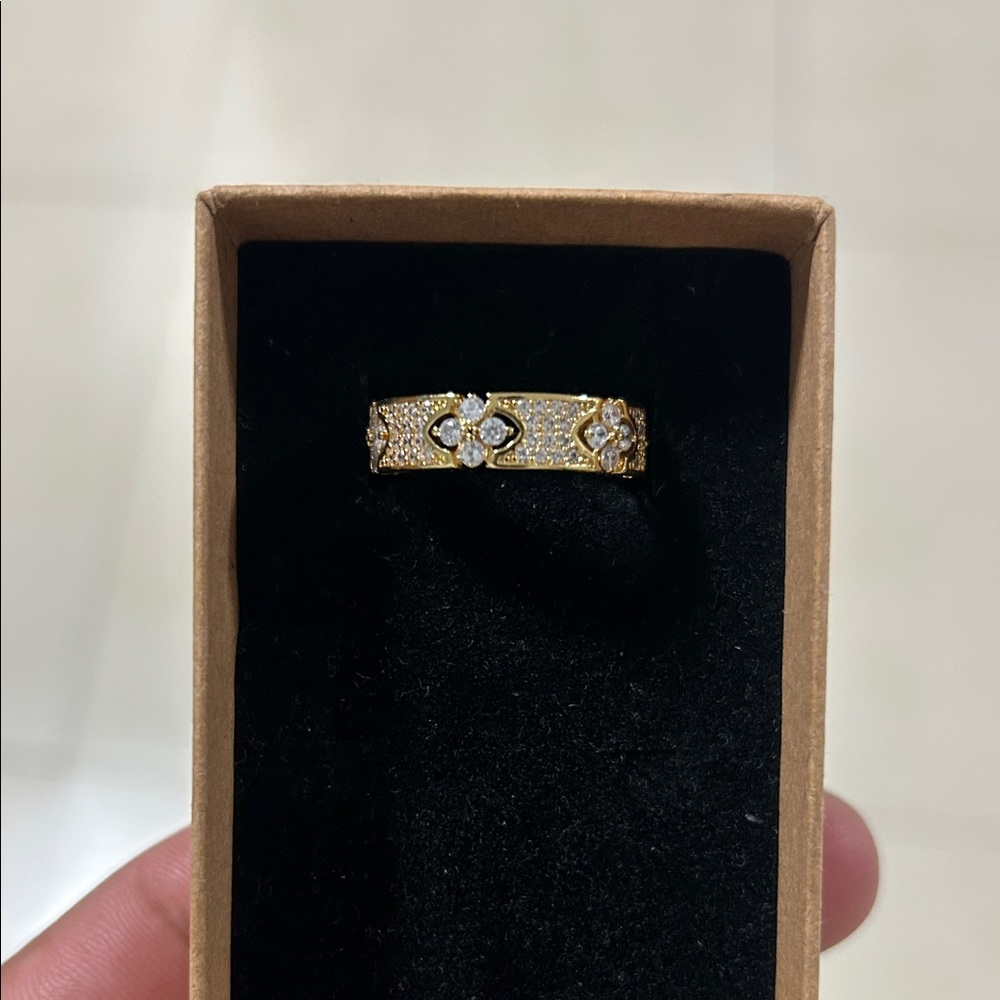 Elegant Gold over Silver Ring
